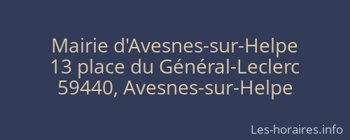 Mairie d'Avesnes-sur-Helpe