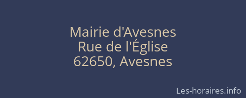 Mairie d'Avesnes
