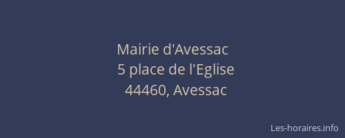 Mairie d'Avessac