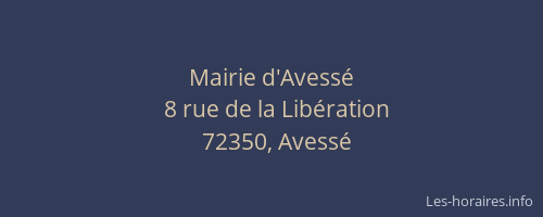 Mairie d'Avess&eacute;