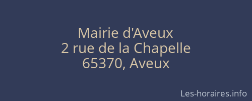 Mairie d'Aveux