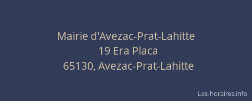 Mairie d'Avezac-Prat-Lahitte
