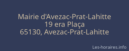 Mairie d'Avezac-Prat-Lahitte