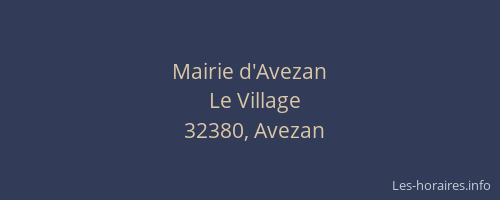 Mairie d'Avezan