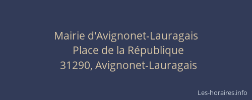 Mairie d'Avignonet-Lauragais
