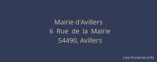 Mairie d'Avillers
