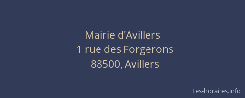 Mairie d'Avillers