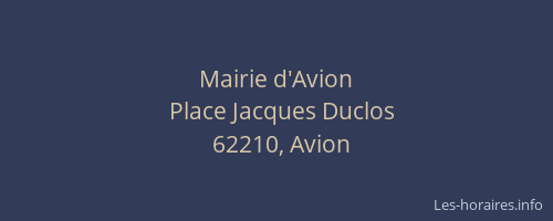 Mairie d'Avion