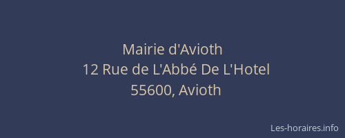 Mairie d'Avioth