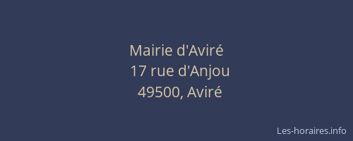 Mairie d'Aviré