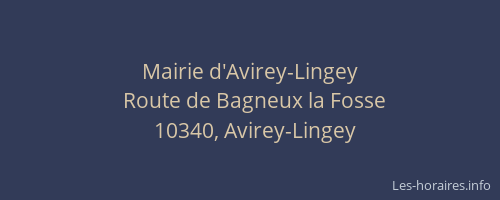 Mairie d'Avirey-Lingey