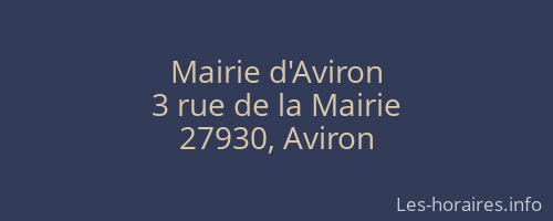 Mairie d'Aviron