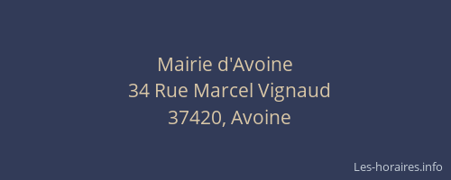 Mairie d'Avoine