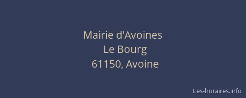 Mairie d'Avoines
