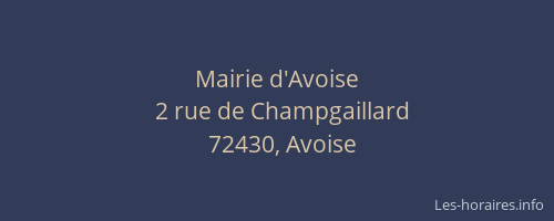 Mairie d'Avoise
