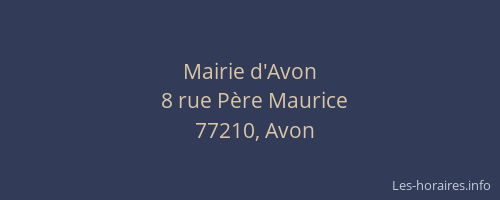 Mairie d'Avon