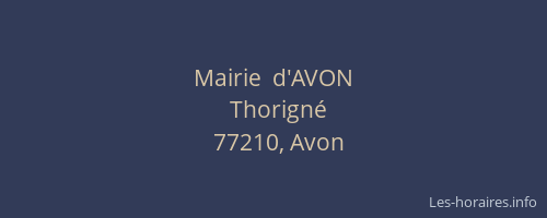 Mairie  d'AVON