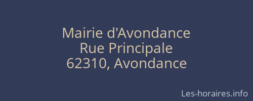 Mairie d'Avondance