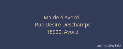 Mairie d'Avord