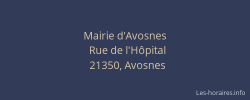 Mairie d'Avosnes