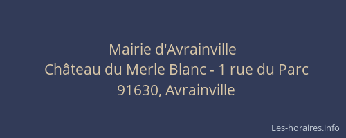 Mairie d'Avrainville