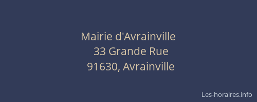 Mairie d'Avrainville