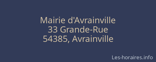 Mairie d'Avrainville