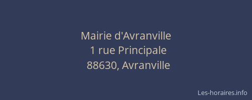 Mairie d'Avranville