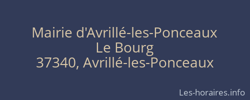 Mairie d'Avrillé-les-Ponceaux