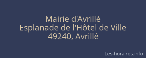 Mairie d'Avrillé