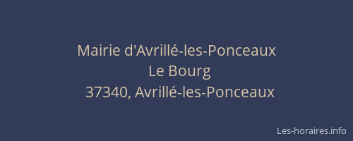 Mairie d'Avrill&eacute;-les-Ponceaux
