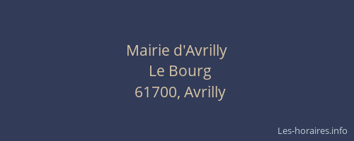Mairie d'Avrilly