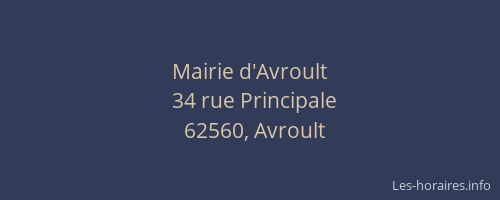 Mairie d'Avroult
