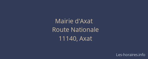 Mairie d'Axat