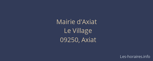 Mairie d'Axiat
