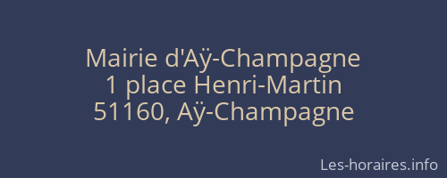 Mairie d'Aÿ-Champagne
