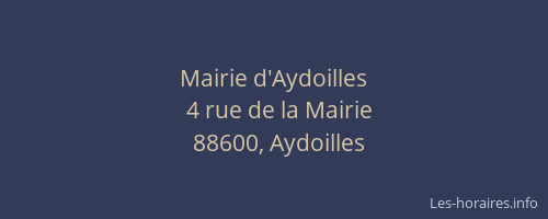 Mairie d'Aydoilles