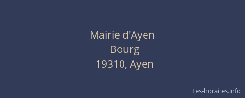 Mairie d'Ayen