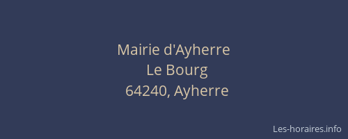 Mairie d'Ayherre