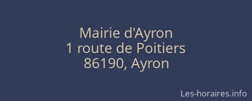 Mairie d'Ayron
