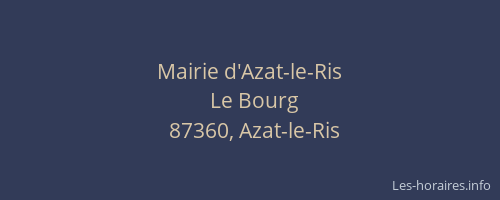 Mairie d'Azat-le-Ris