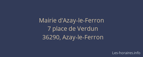 Mairie d'Azay-le-Ferron