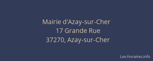 Mairie d'Azay-sur-Cher