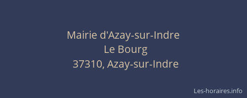 Mairie d'Azay-sur-Indre