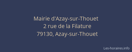 Mairie d'Azay-sur-Thouet
