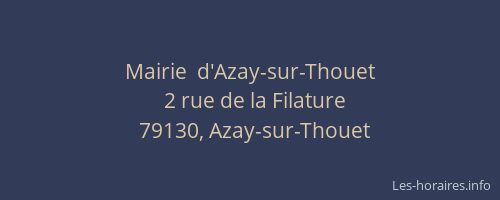 Mairie  d'Azay-sur-Thouet