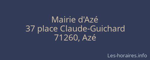 Mairie d'Azé