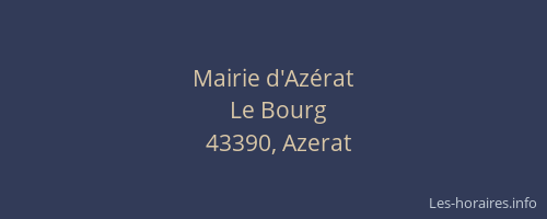 Mairie d'Az&eacute;rat