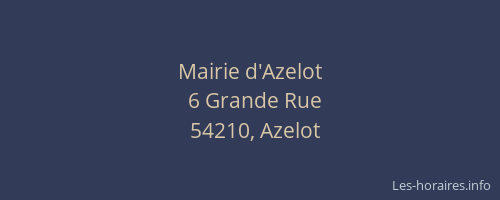 Mairie d'Azelot