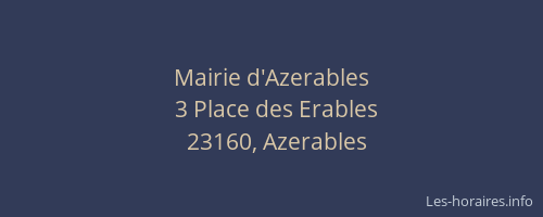 Mairie d'Azerables